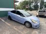 2014 BLUE Hyundai Accent GLS 4-Door (KMHCT4AE6EU) with an 1.6L L4 DOHC 16V engine, located at 307 West Marshall Avenue, Longview, TX, 75601, (903) 753-3091, 32.500828, -94.742577- Photo#0